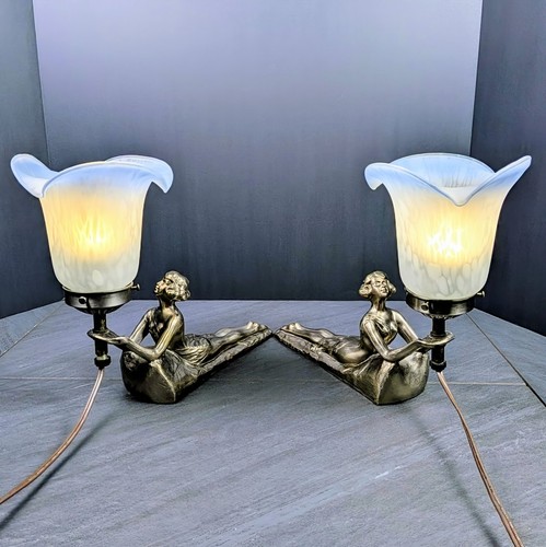 Chandler lady nymph lamps pair - nymph,
